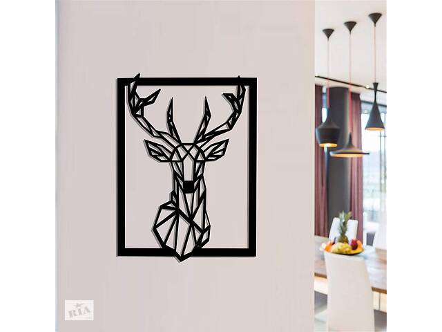 Дерев'яна картина Moku 'Deer' 60x44 см