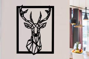 Дерев'яна картина Moku 'Deer' 90x66 см