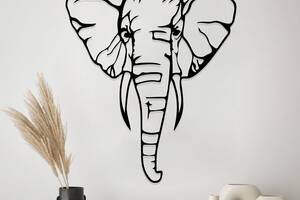 Дерев'яна картина Moku 'Elephant' 90x76 см