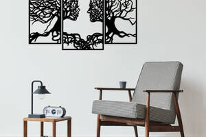 Деревянная картина Moku 'Family Tree' 70x43 см