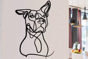 Деревянная картина Moku 'Funny Dog' 50x34 см