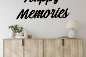 Дерев'яна картина Moku 'Happy Memories' 60x31 см