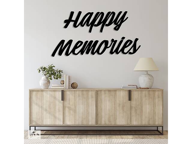 Деревянная картина Moku 'Happy Memories' 60x31 см