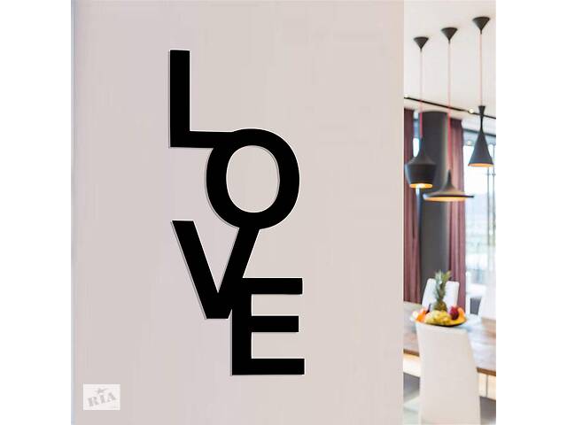 Деревянная картина Moku 'Love' 60x25 см
