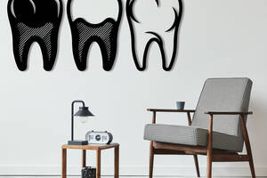 Деревянная картина Moku 'Teeth' 60x39 см