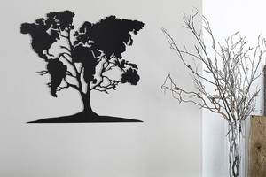 Дерев'яна картина Moku 'World map tree' 80x78 см