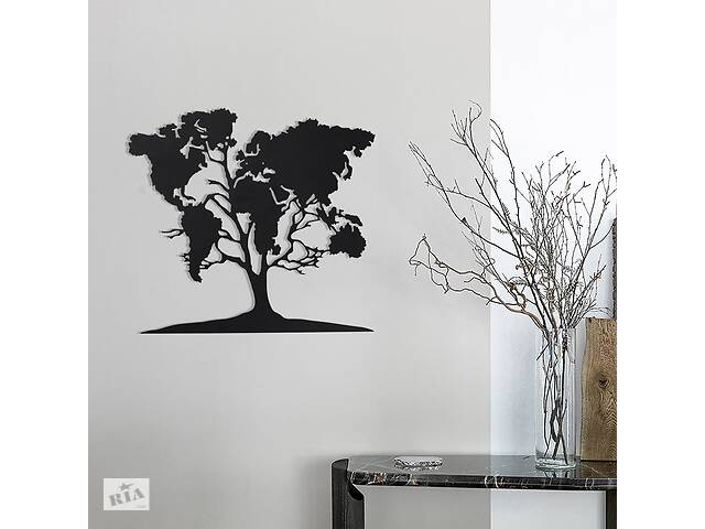 Деревянная картина Moku 'World map tree' 90x88 см