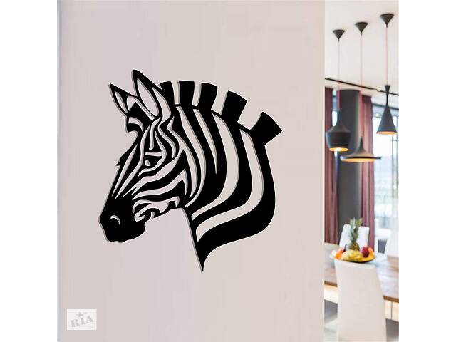 Дерев'яна картина Moku 'Zebra' 80x72 см