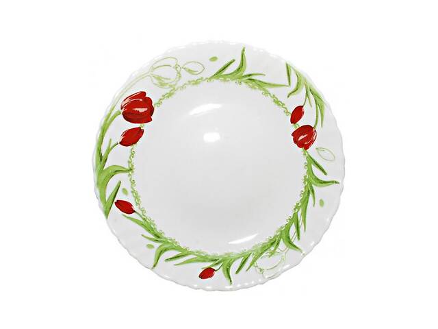 Десертная тарелка 'Тюльпан' Ø19см, стеклокерамика