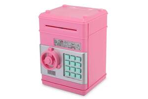 Дитяча скарбничка-сейф з кодом MK 4524 з купюроприймачем (Рожевий)