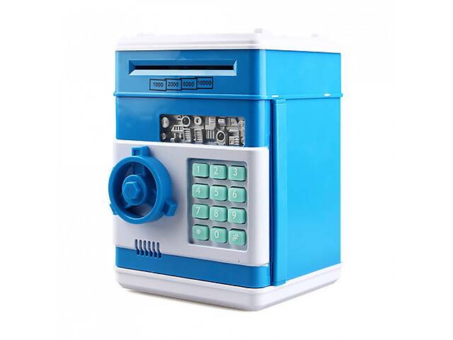 Дитяча скарбничка-сейф з кодом MK 4524 з купюроприймачем (Синій)