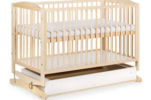 Детская кроватка-качалка KLUPS HENRY Pine с выдвижным ящиком