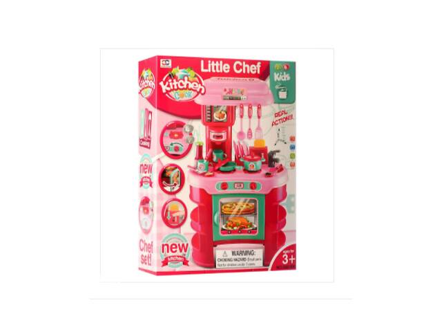 Детская кухня LIMO TOY 008-908 розовая музыкальная со светом