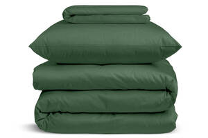 Детское постельное белье сатин в кроватку GREEN Cosas Зеленый 110х140 см
