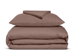 Детское постельное белье сатин в кроватку LATTE Cosas Коричневый 110х140 см