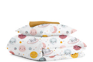 Детское постельное белье в кроватку HAPPY MOON Cosas розовый 110х140 см