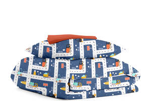 Детское постельное белье в кроватку ROADS Cosas Синий 110х140 см