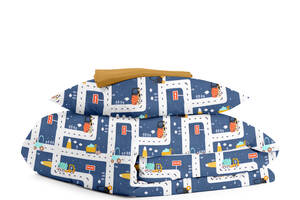 Детское постельное белье в кроватку ROADS CS1 Cosas Синий 110х140 см