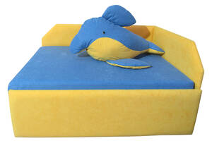 Детский диван Малыш NEW Дельфин МАКСИ МЕБЕЛЬ Грушовый/Темно-голубой (10402)