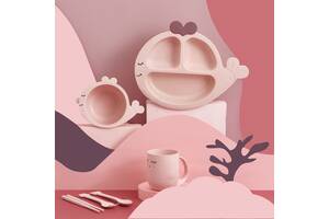 Детский набор посуды Кит 10252 6 предметов розовый
