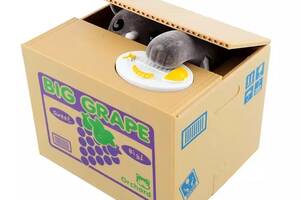 Детский игрушечный сейф копилка UKC 8805 Воришка монет в коробке Big Grape Кошка (1892785563)