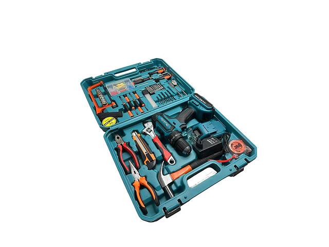 Дрель-шуруповерт аккумуляторная Makita DF550DWE 24V 5A/h Li-Ion + большой набор инструментов 40 шт (1908783580)