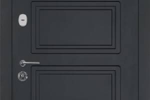 Двери входные в квартиру Женева двухцветная Ваш ВиД Серая структура /Белая текстура 860,960х2050х76 Левое/Правое