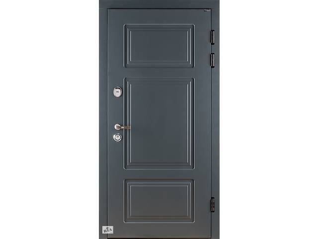 Двери входные Ваш Вид Канна Краска двухцветные RAL 7016/Бетон кремовый 850,950х2040х100 Л/П