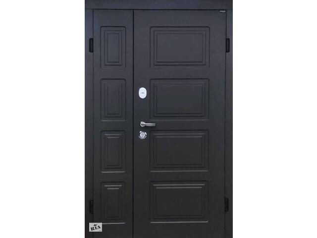 Двери входные Ваш Вид Канна Краска RAL 8019 / Белые 1200х2040х100 Л/П