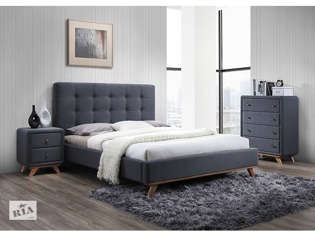 Двоспальне ліжко Melissa 160X200 Сірий