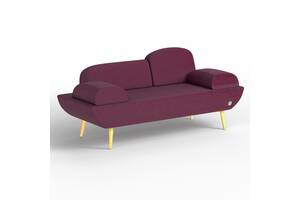 Двухместный диван KULIK SYSTEM LOFT Ткань Целый Фиолетовый (hub_mXqC79578)