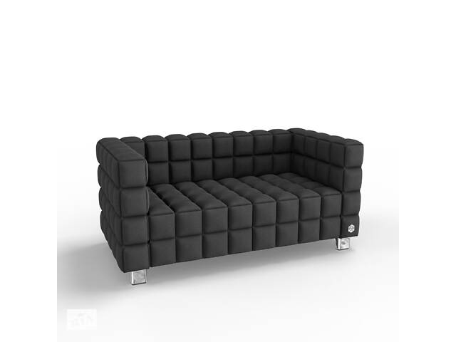 Двухместный диван KULIK SYSTEM NEXUS Ткань 2 Черный (hub_mQdN83613)