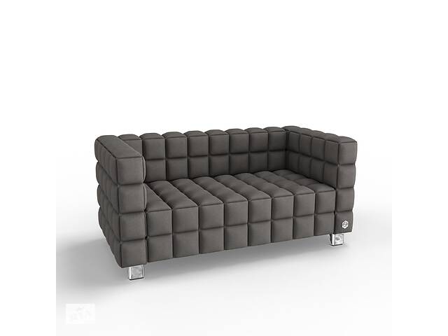 Двомісний диван KULIK SYSTEM NEXUS Тканина 2 Сріблястий (hub_ESVT84580)