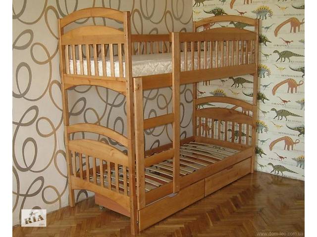 Двоярусне дерев'яне ліжко Каріна Акція