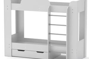 Двоярусне ліжко з ящиком Компаніт Твікс-2 альба (білий)
