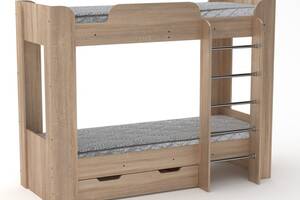 Двухъярусная кровать с ящиком Компанит Твикс-2 дуб сонома