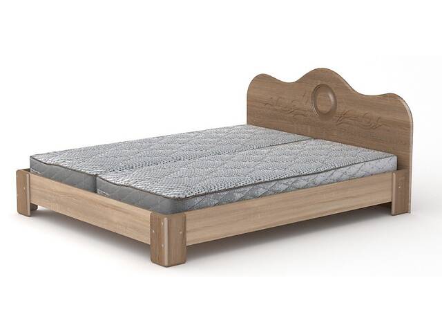 Двуспальная кровать Компанит-170 МДФ дуб сонома