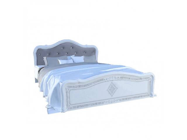 Двоспальне ліжко підйомне Міро-Марк Луїза Люкс 2000 x 1800 з каркасом класика Глянець білий