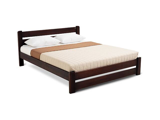 Двуспальная Кровать из дерева сосна 120*200 Престиж MECANO цвет Темный орех 19MKR013