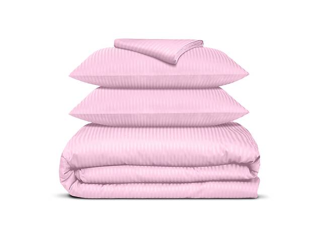 Двуспальная постель сатин с простыней на резинке BUBBLE CS1 Cosas розовый 180х220 см