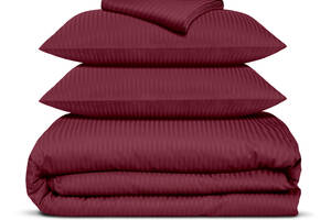 Двуспальное постельное белье сатин SANGRIA Cosas Бордовый 180х220 см