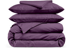 Двуспальный комплект на резинке сатин VIOLET Cosas Фиолетовый 180х220 см