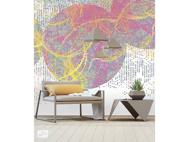 Дизайнерское структурное панно Color Dots в стиле авангард 393 см х 410 см