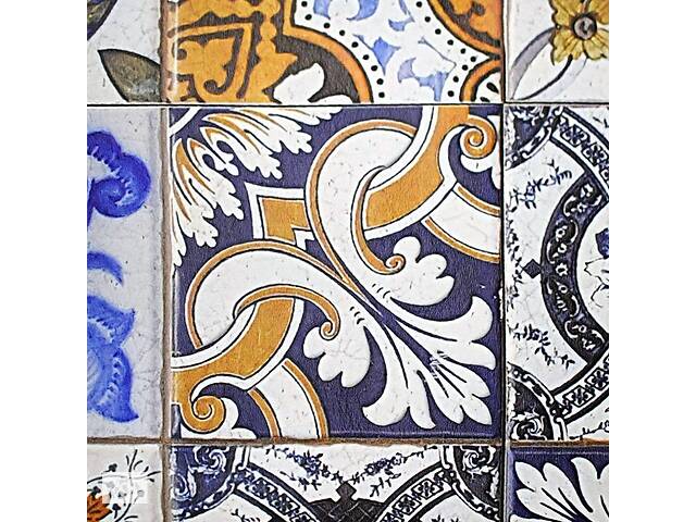 Винтажные обои плитка на стену в кухню Portuguese Vintage Tiles 155 см х 250 см