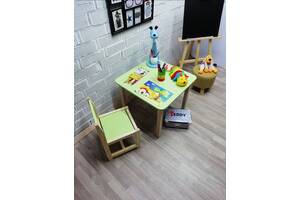 Екоігровий набір для дітей Baby Comfort стіл із нішею + стілець салатовий