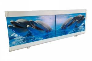 Экран под ванну The MIX Крепыш 4-Дельфина 160 см Синий