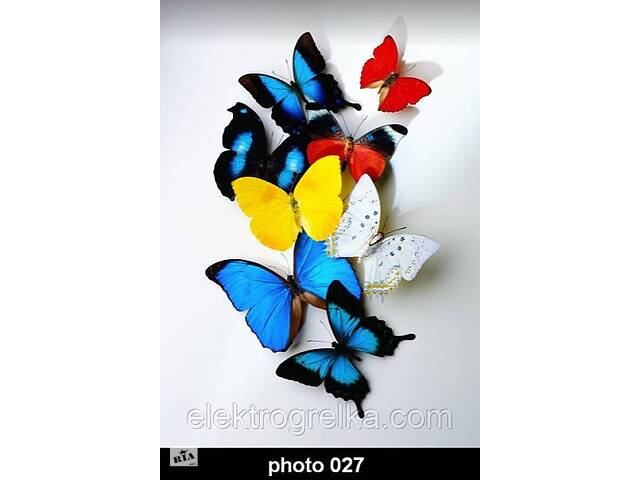 Электроковрик картина с подогревом Shine настенный ЕК-220 85х60 см Бабочки