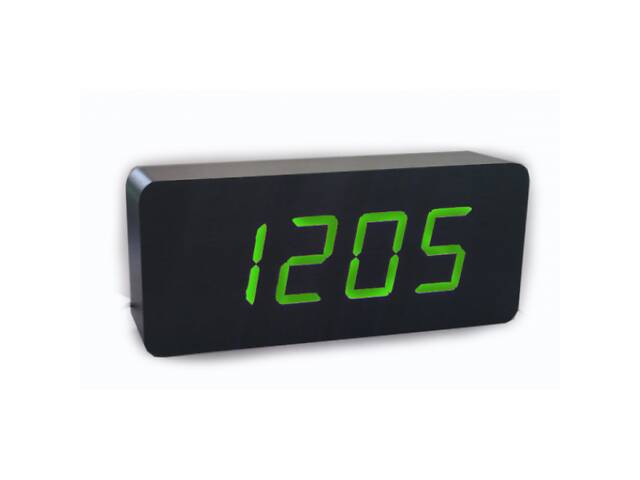 Электронные настольные часы VST LED WOODEN CLOCK 865 Черный (258632)