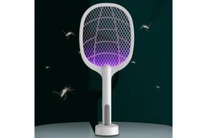 Электрическая мухобойка-ловушка Two in One с УФ-лампой и USB-портом для зарядки