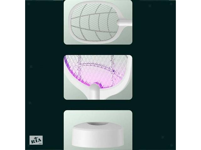 Электрическая мухобойка-ловушка Two in One с УФ-лампой и USB-портом для зарядки - Фото 2